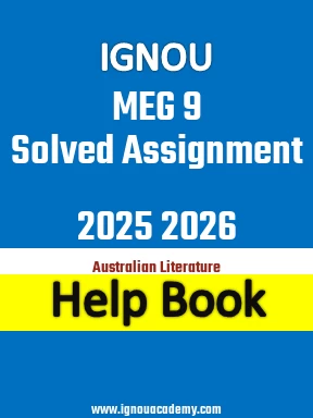 IGNOU MEG 9 Solved Assignment 2025 2026